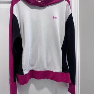 Under Armour loose pullover long sleeve pink colorblock women’s medium